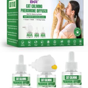 Cat Calming Diffuser Kit with (3 Pack) 48ml Refills Pheromone Diffuser for Cats Anxiety & Stress Relief, Calming Diffuser for Cats to Reduce Fighting & Scratching Cat Pheromone Diffuser